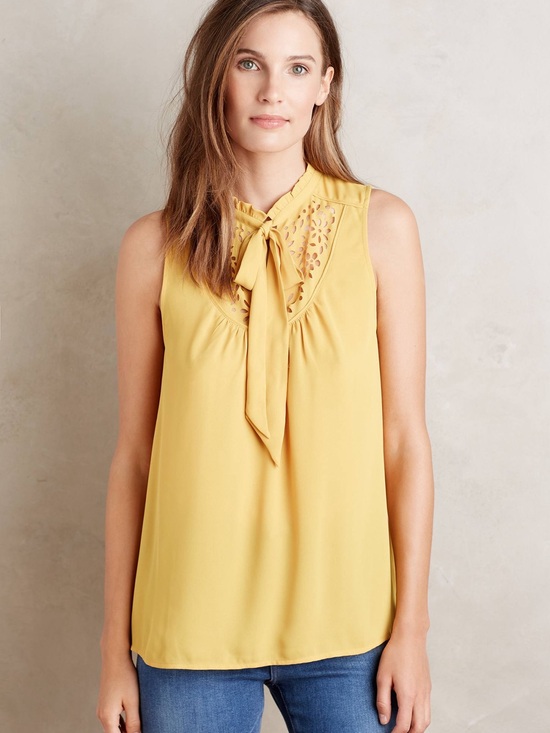 Anthropologie Tops - Maeve Tie-Neck Blouse